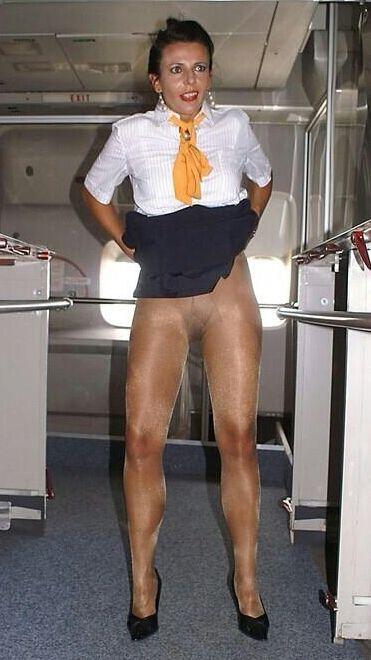 Stewardess upskirt