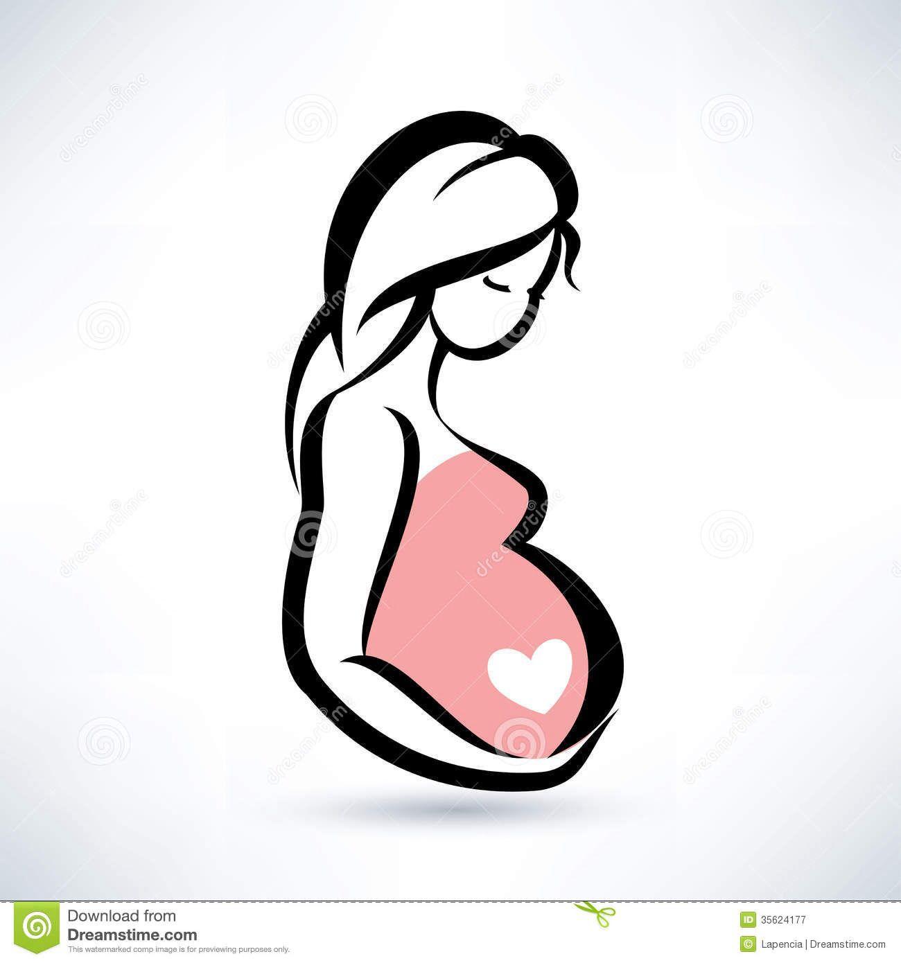 Pregnant mom clip art