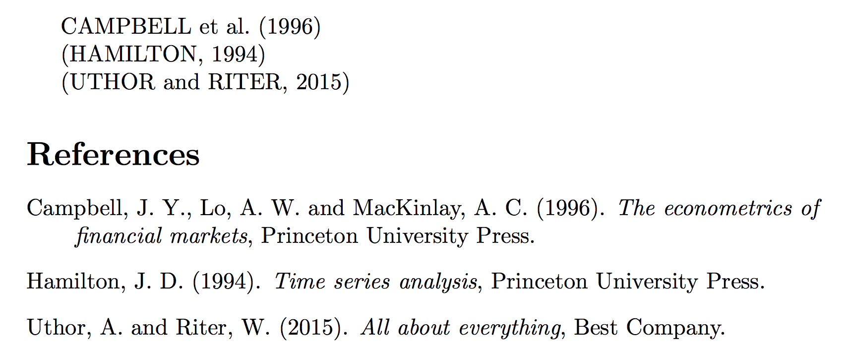 best of Bibliography style latex Harvard