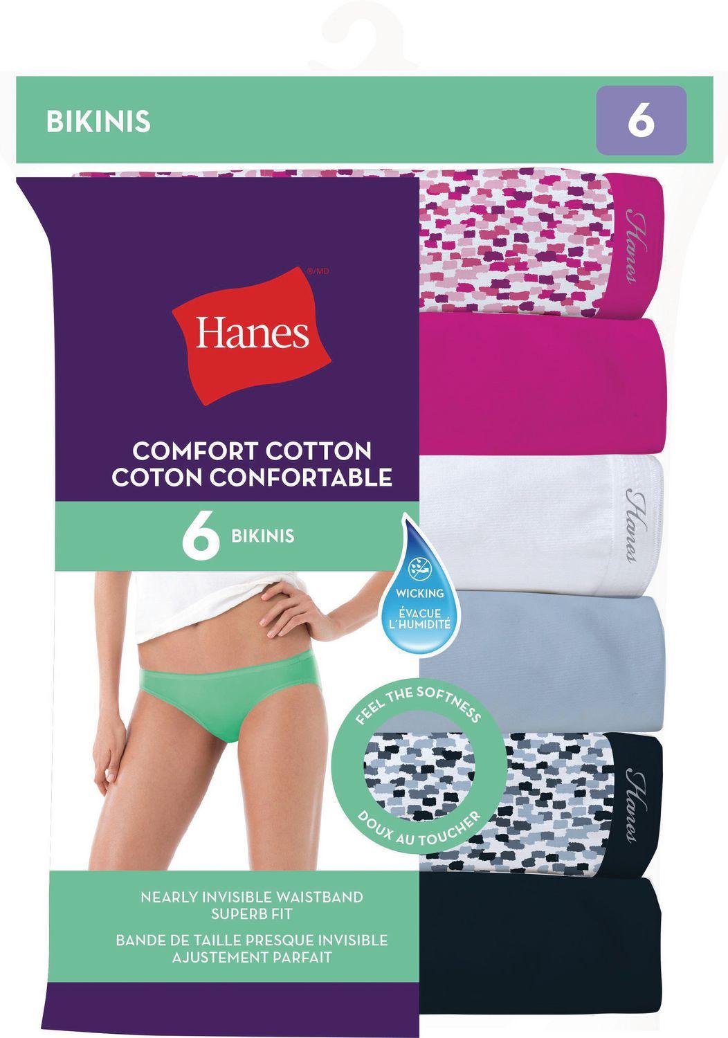 Brown S. reccomend Hanes cotton lowrise bikini 6pack