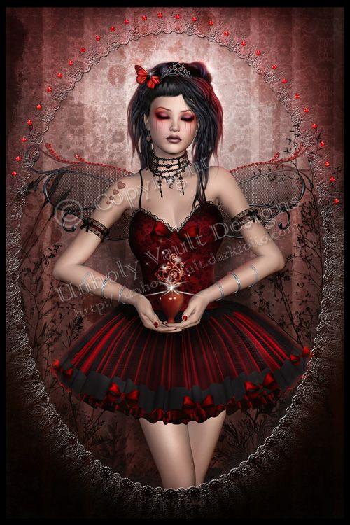 Erotic goth fairy