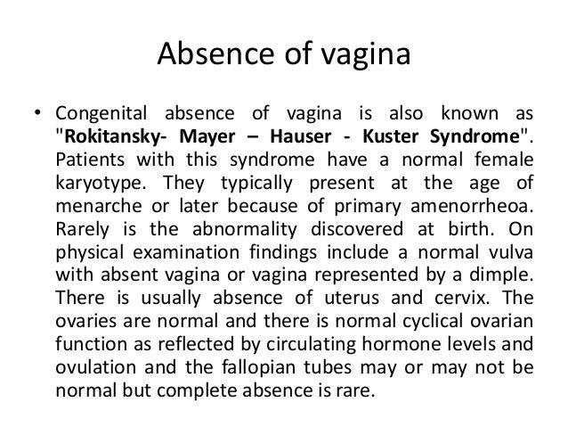Hurricane reccomend Congenital absence of vagina