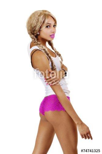 Panties skinny teen model showing