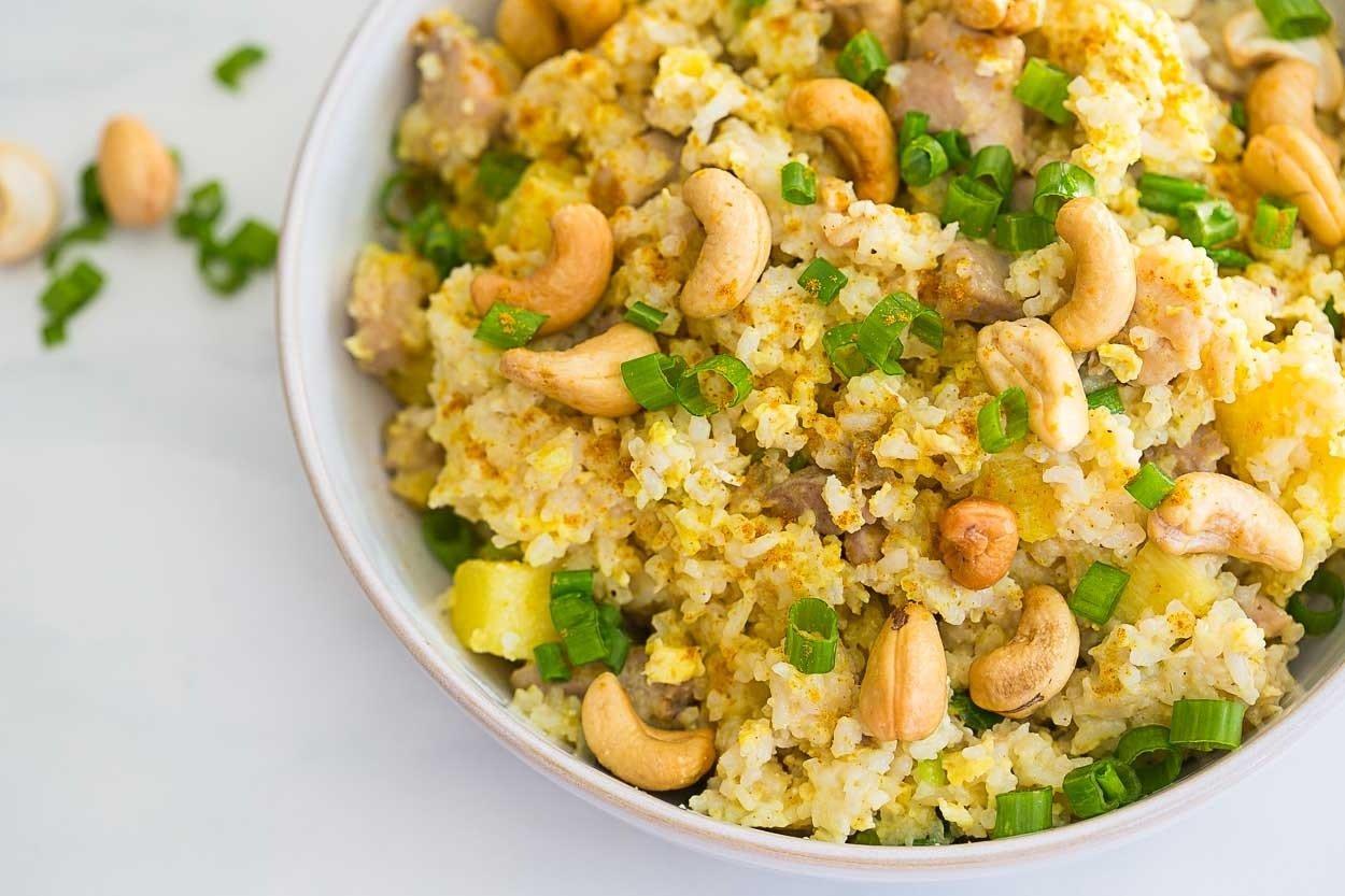 Pinkie reccomend Asian chicken fried rice with cashews