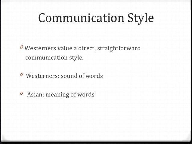 Duchess reccomend Asian culture communication style