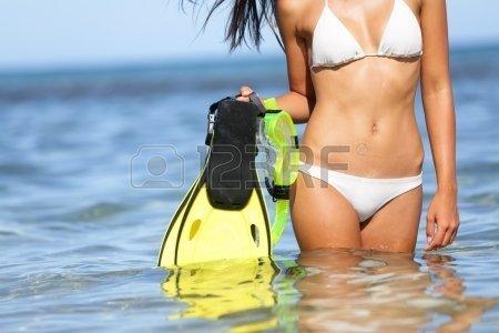 Bikini beach diving