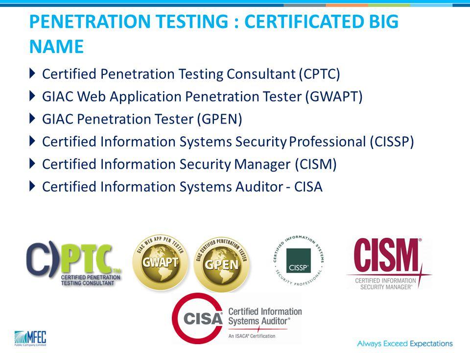 best of Penetration testing professional Certified
