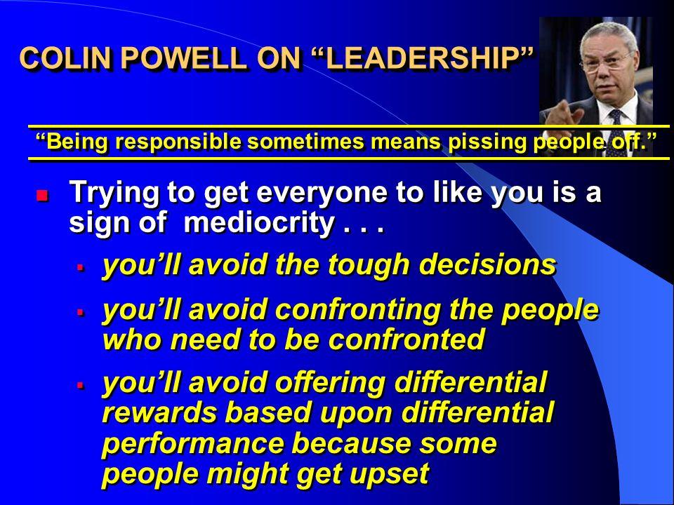 Colin powell rules piss