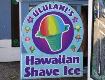 Hawaiian shaved ice signs