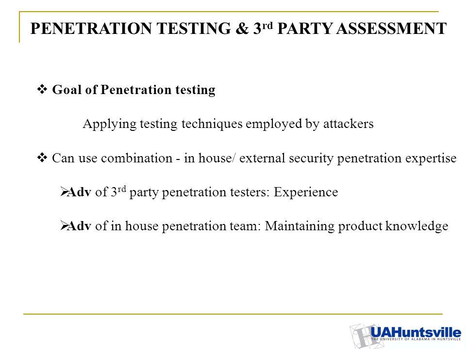 Slap H. reccomend 3rd party security penetration testing virginia