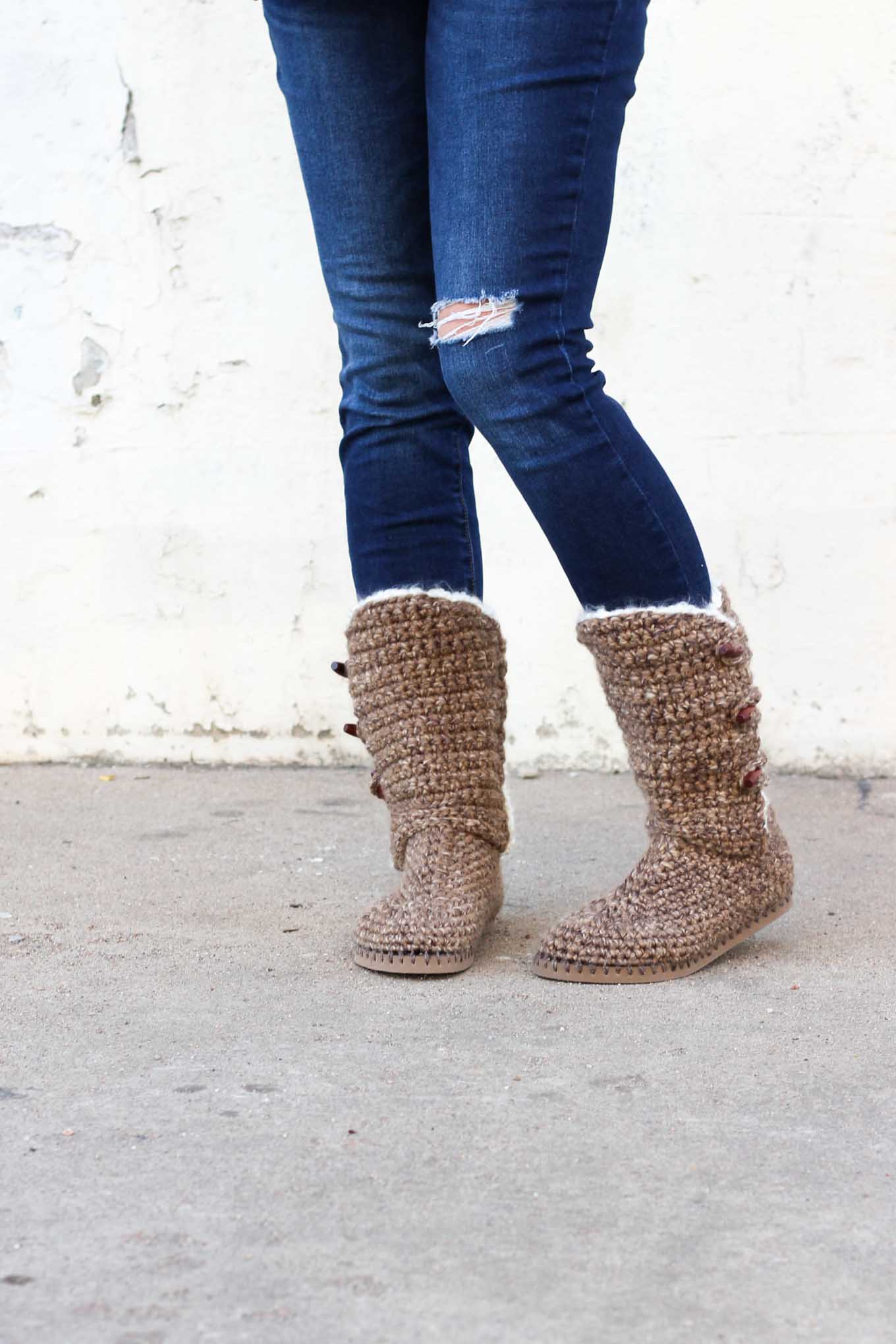 Sunflower reccomend Adult crocheted boot pattern