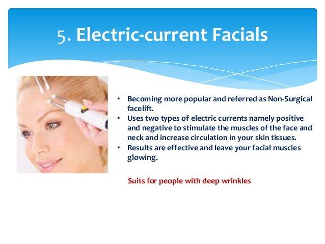 Electric current facial