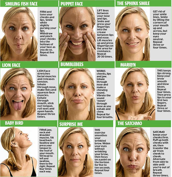Facial exercises for women