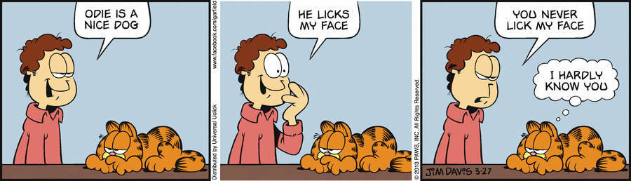 Garfield garfield his lick numbered paperback take