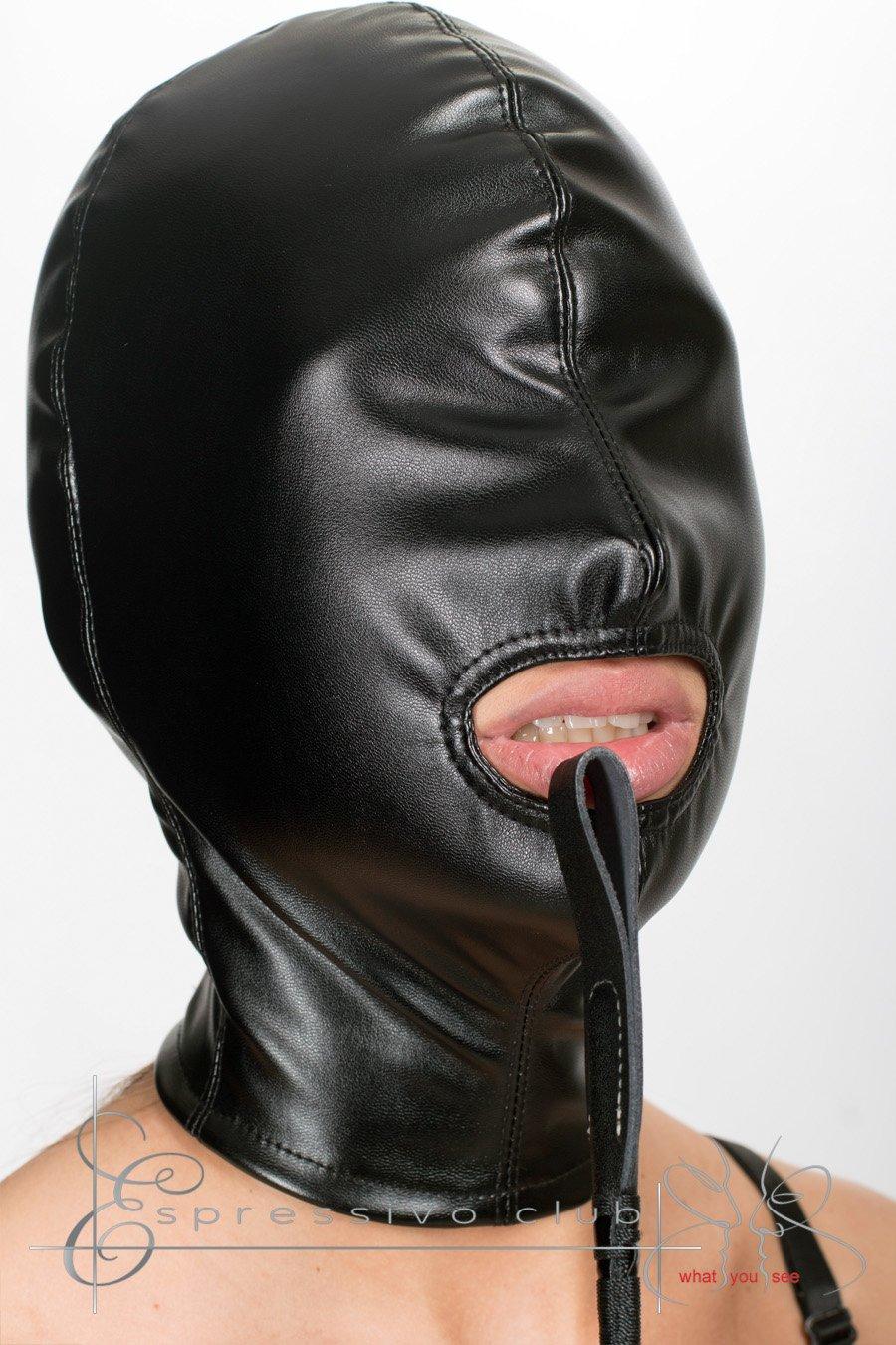 Leather hood bdsm gwen picture