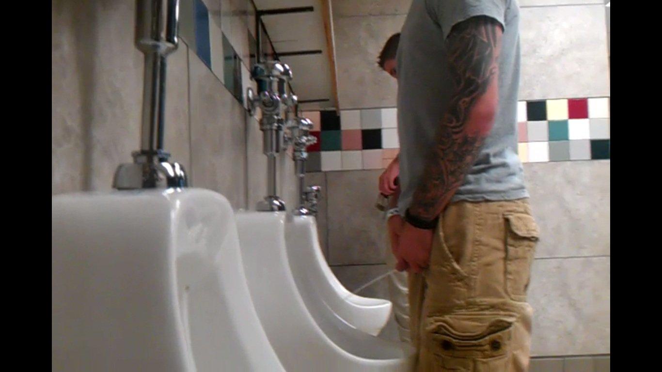 Pepper reccomend Men caught peeing in bathroom