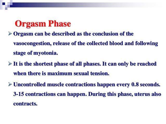 The mechanism of orgasm